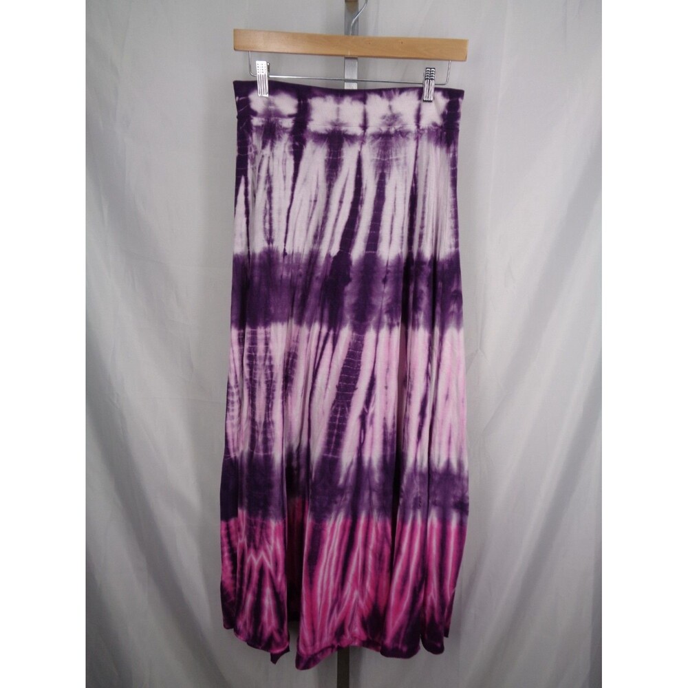 Tryst Matthew Purple Tie Dye Maxi Skirt Large Y2K Vintage Hippie Festival FLAW